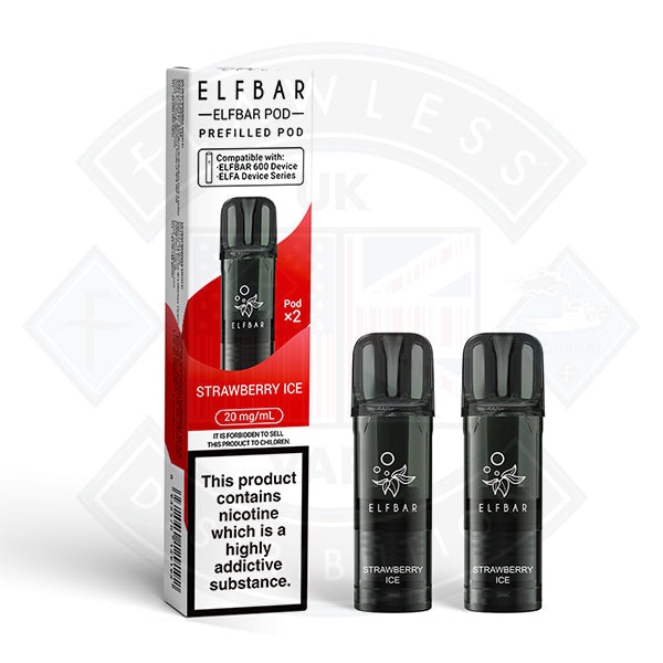 ELF BAR 600 PREFILLED POD 2ML 20MG - Strawberry Ice
