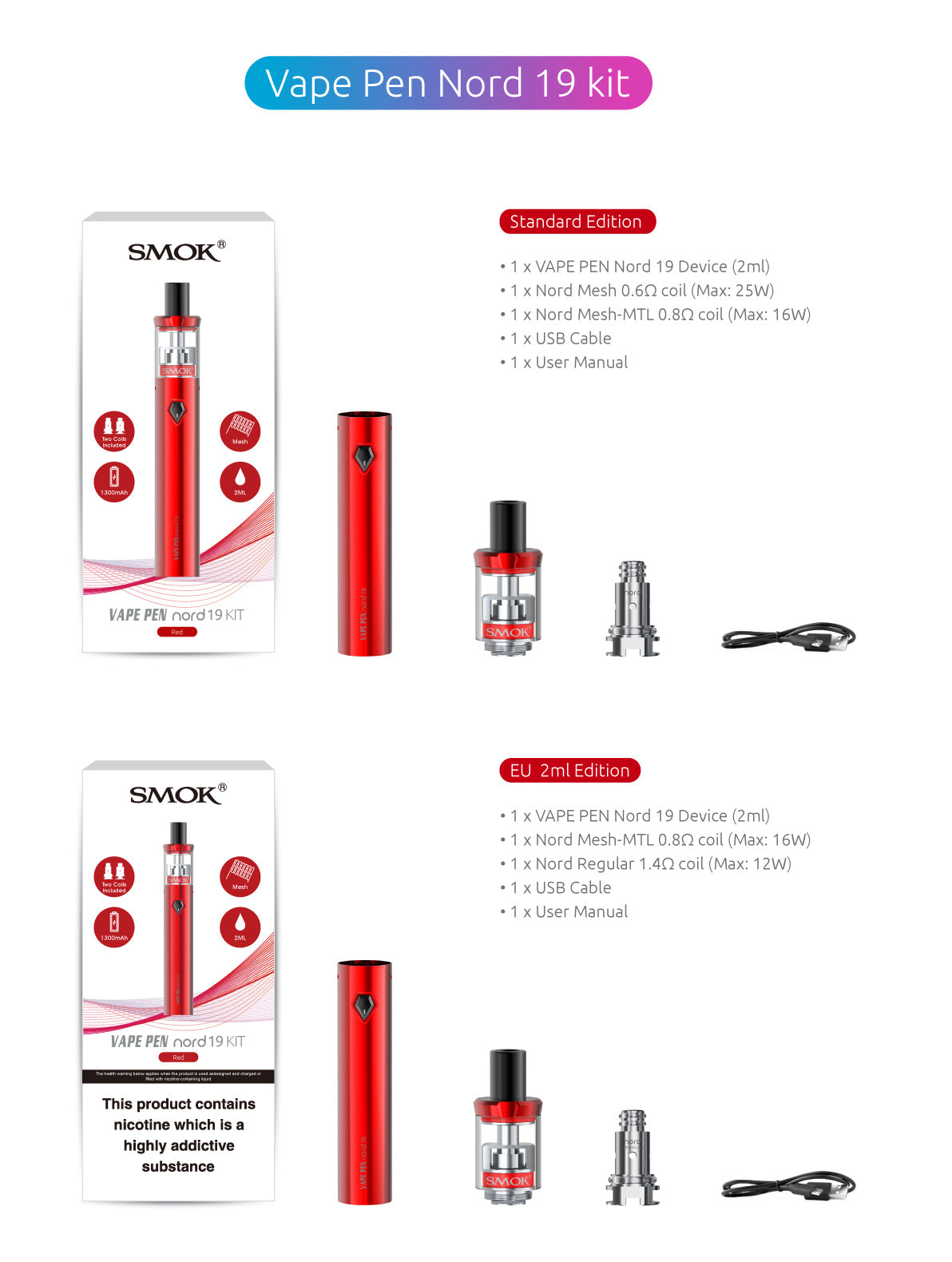 VAPE PEN Nord 19 & 22