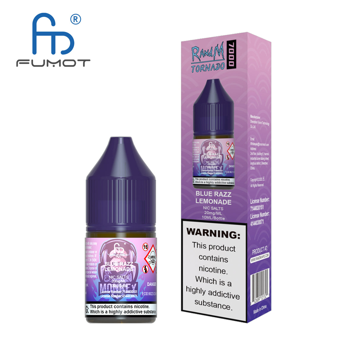 Fumot RandM (Tornado) 7000 (10mg) Nic Salt 10ml