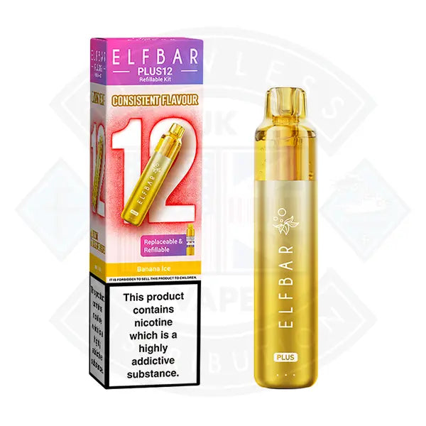 ELFBAR PLUS 12 PREFILLED VAPE KIT - Banana Ice
