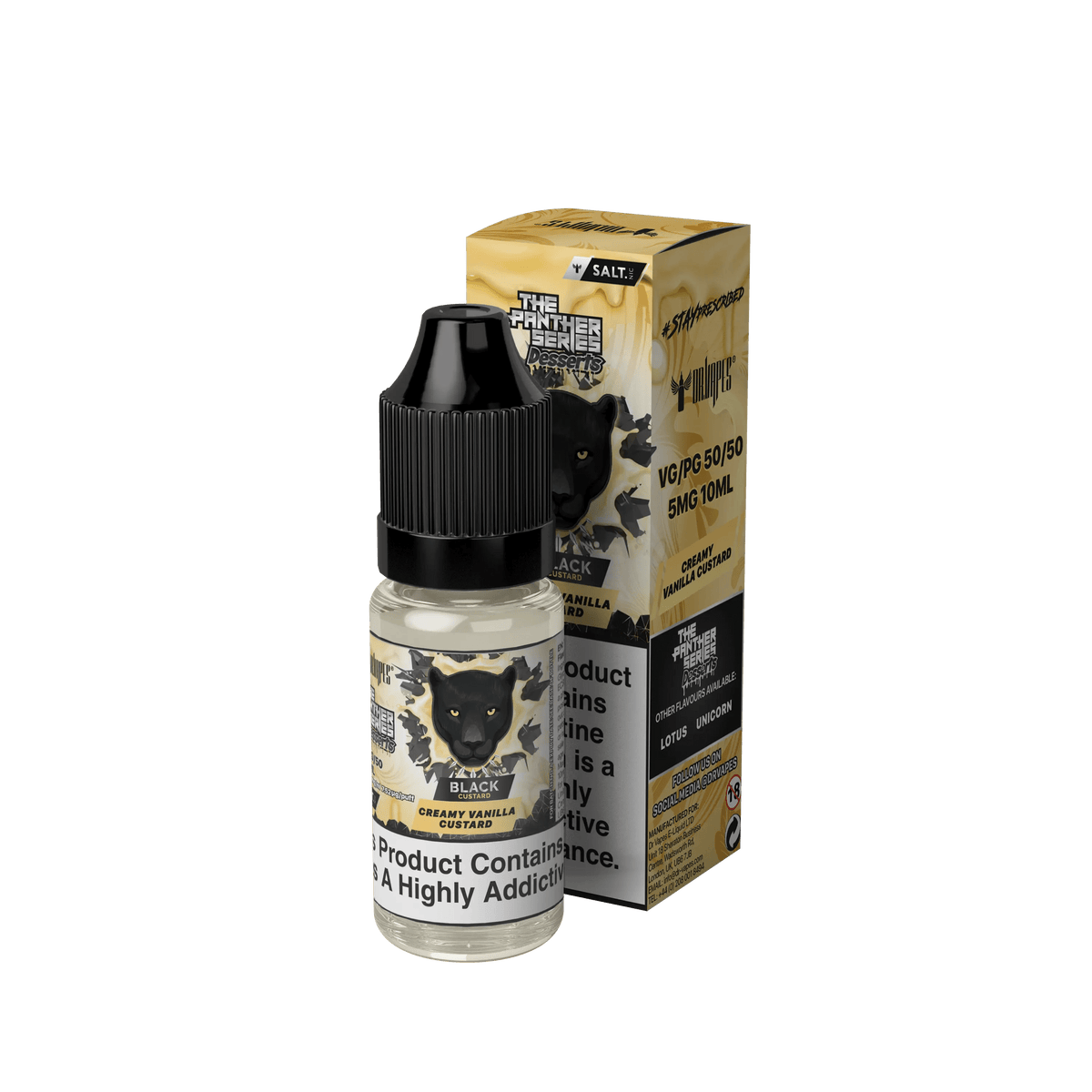 Dr Vapes Dessert Series Nic Salt - Black Custard (Creamy Vanilla Custard) 10ml