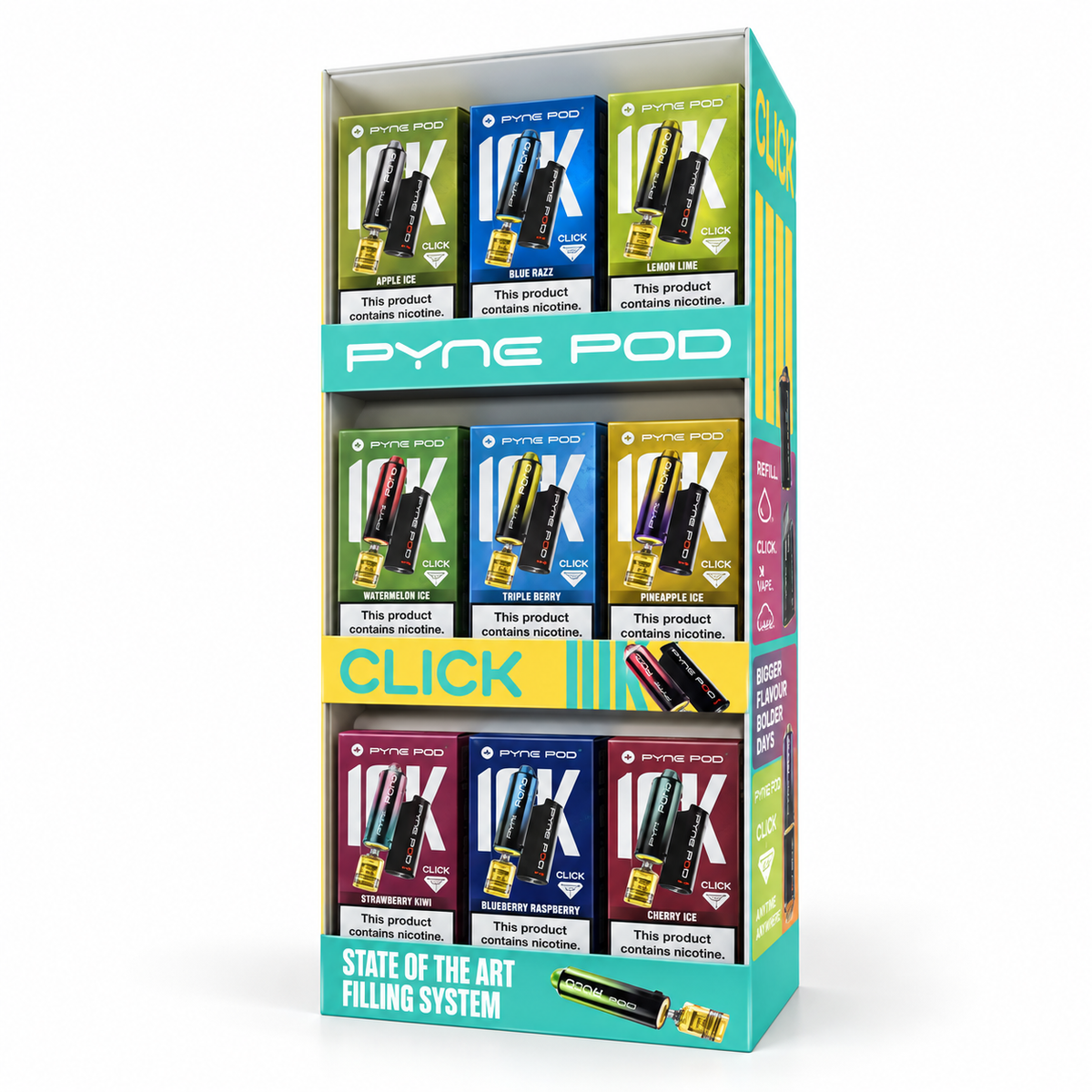 Pyne Pod Click 2+10 Counter Display Unit (45 Starter Kits Included)