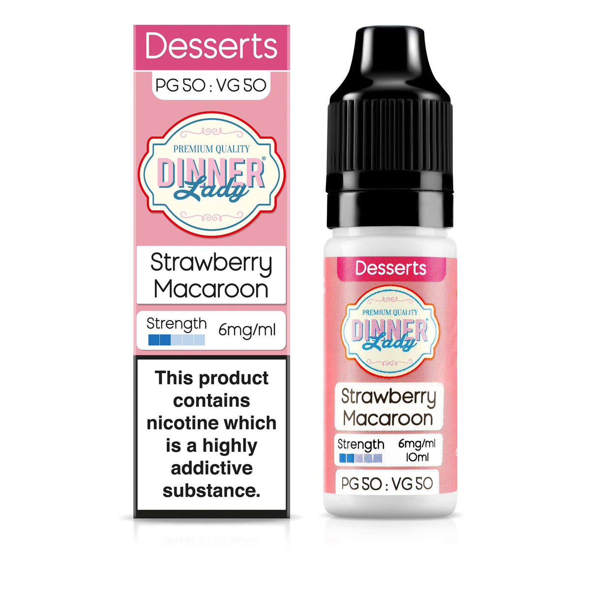 Dinner Lady Desserts Strawberry Macaroon 50/50 10ml