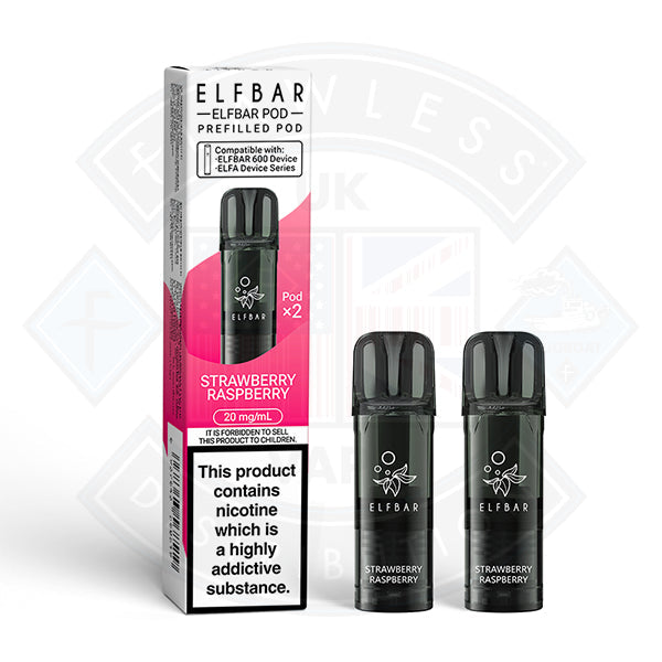 ELF BAR 600 PREFILLED POD 2ML 20MG - Strawberry Raspberry