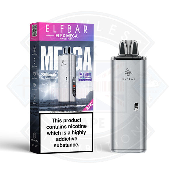 ELFBAR ELFX MEGA VAPE KIT - Silver
