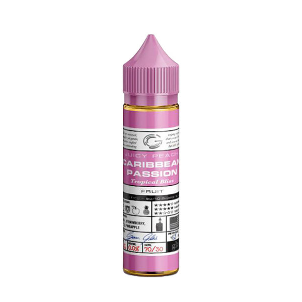 Glas Basix Series Juicy Peach Caribbean Passion 0mg 50ml E Liquid