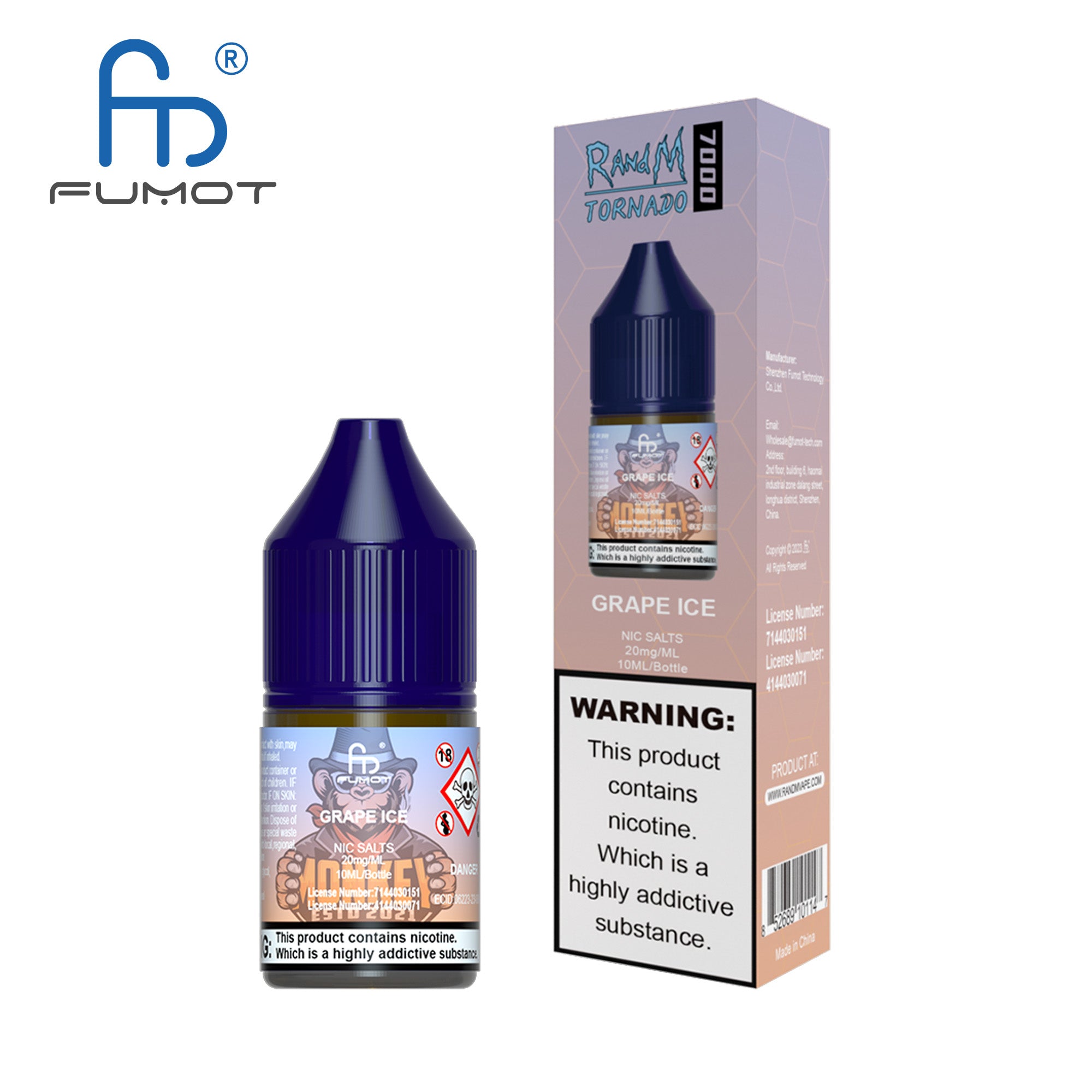 Fumot RandM (Tornado) 7000 (10mg) Nic Salt 10ml