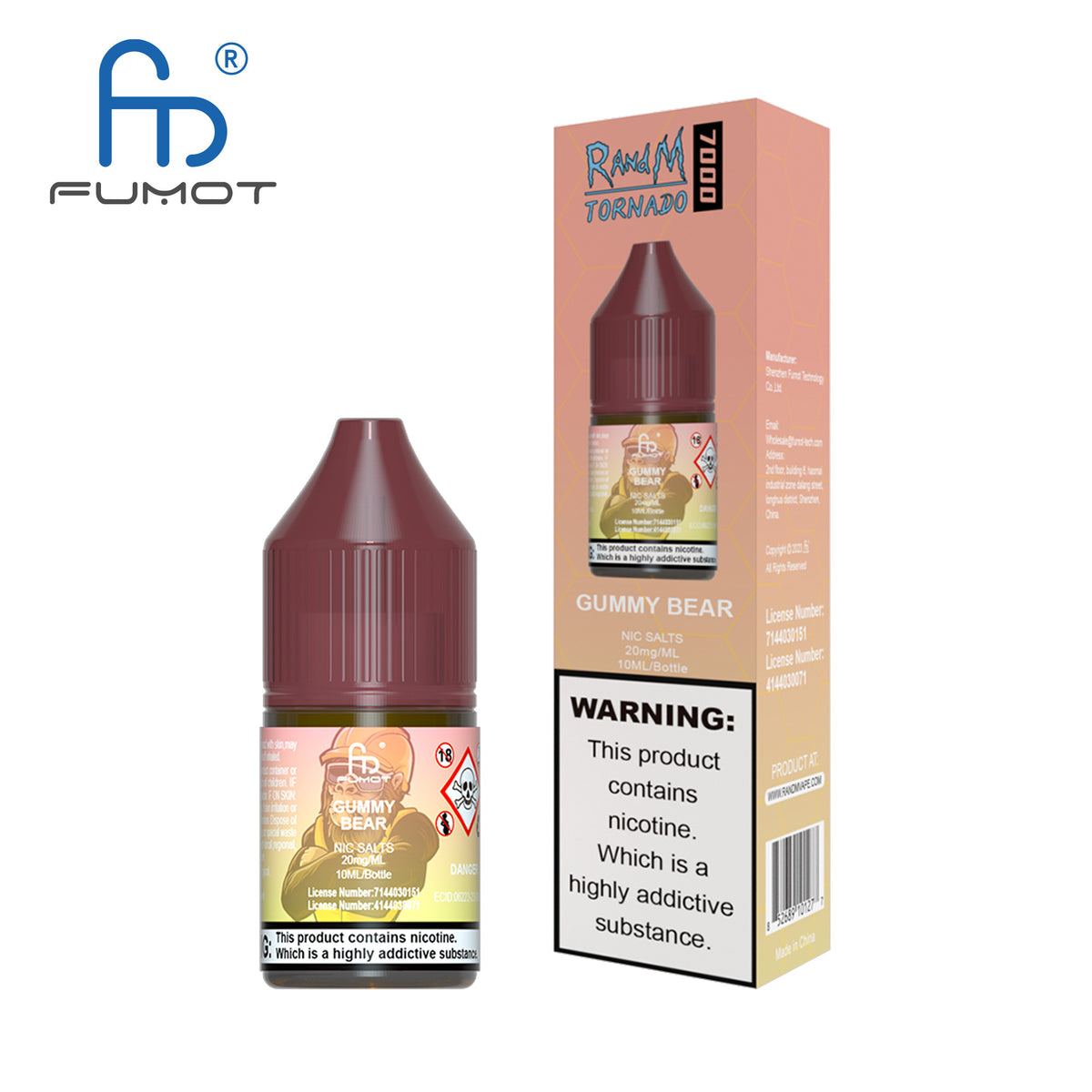 Fumot RandM (Tornado) 7000 (10mg) Nic Salt 10ml