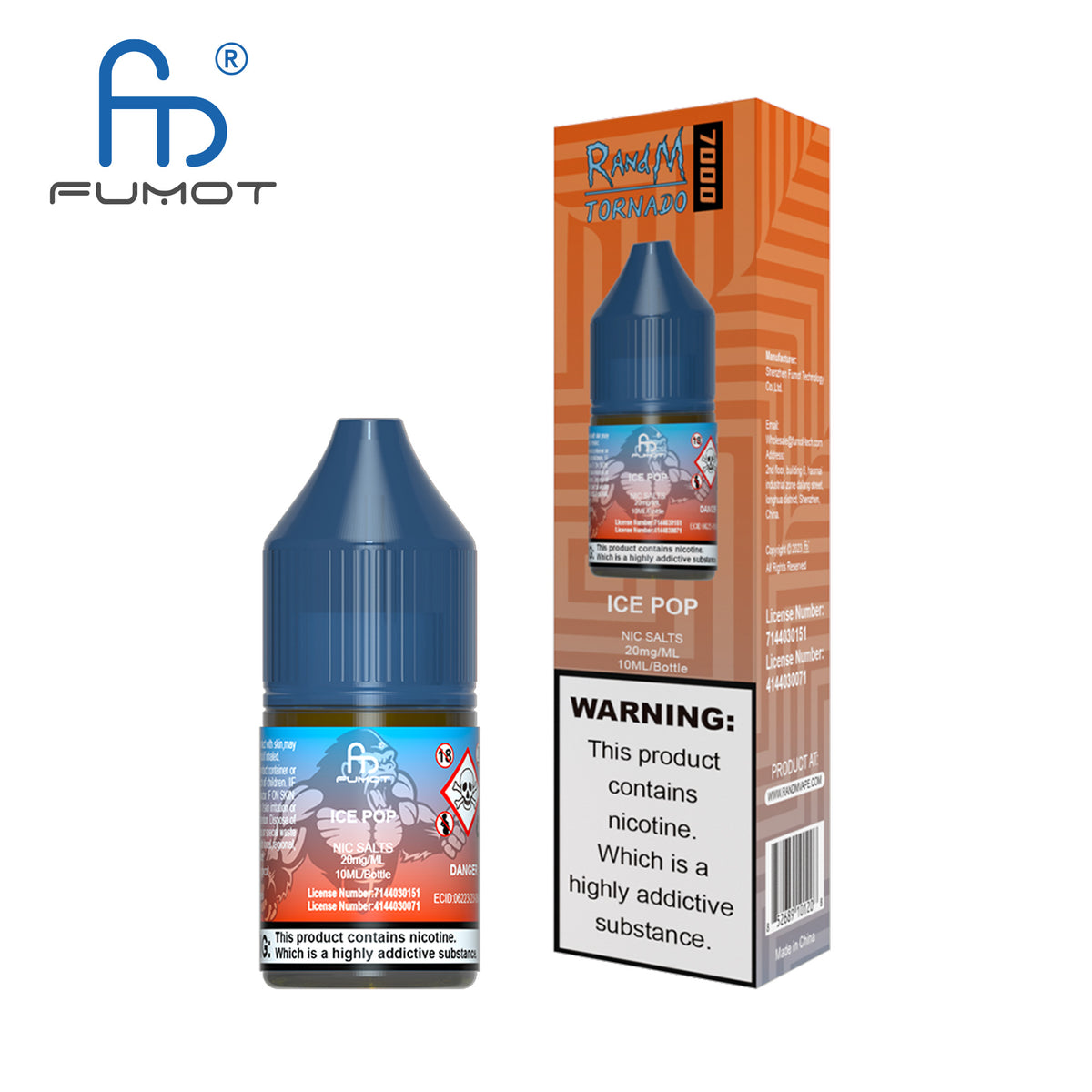 Fumot RandM (Tornado) 7000 (10mg) Nic Salt 10ml