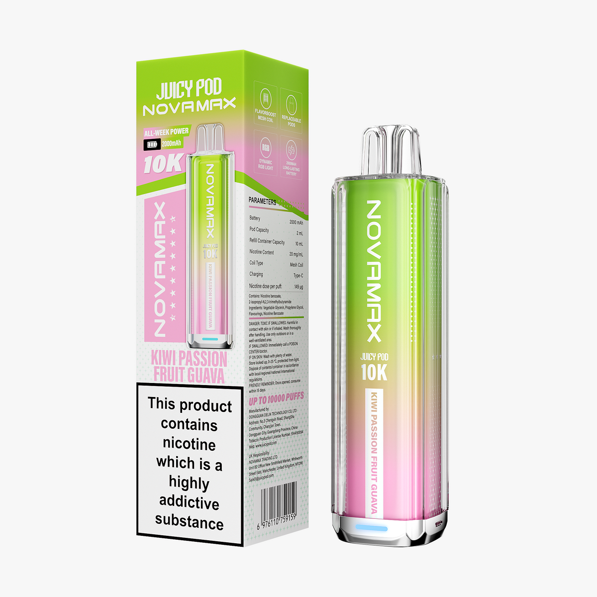 Juicy Pod NOVAMAX 10K Prefilled Vape Kit