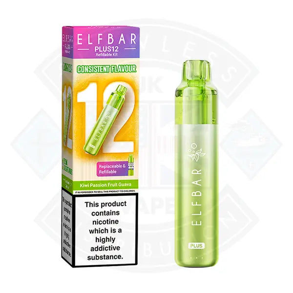 ELFBAR PLUS 12 PREFILLED VAPE KIT - Kiwi Passion Fruit Guava
