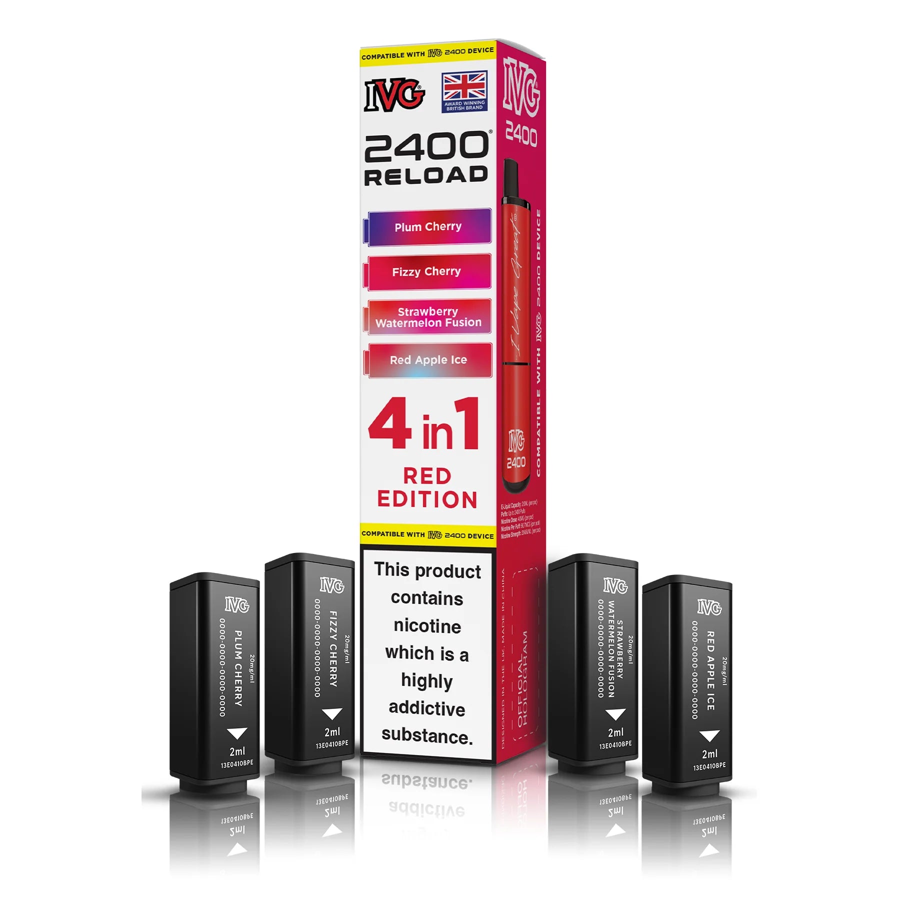 IVG 2400 4 In 1 Red Edition Reload Pods