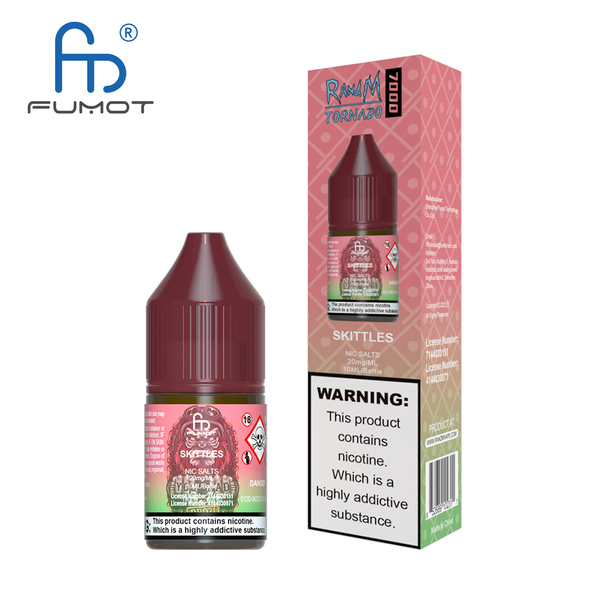 Fumot RandM (Tornado) 7000 (20mg) Nic Salt 10ml