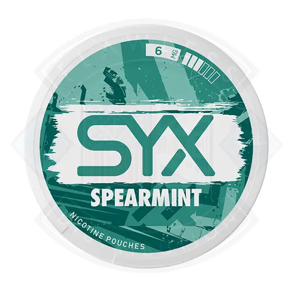 SYX Spearmint 6mg nicotine pouch