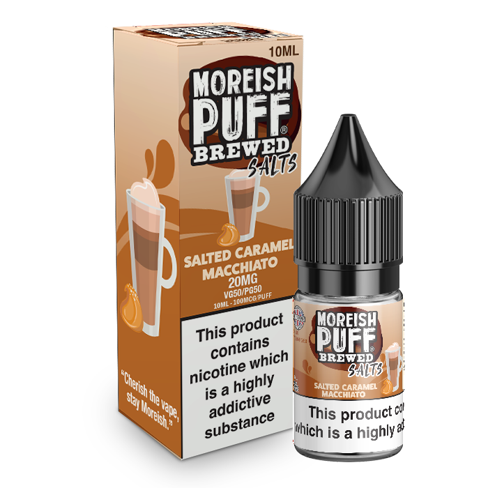 Moreish Puff Brewed Nic Salt Salted Caramel Macchiato 10ml