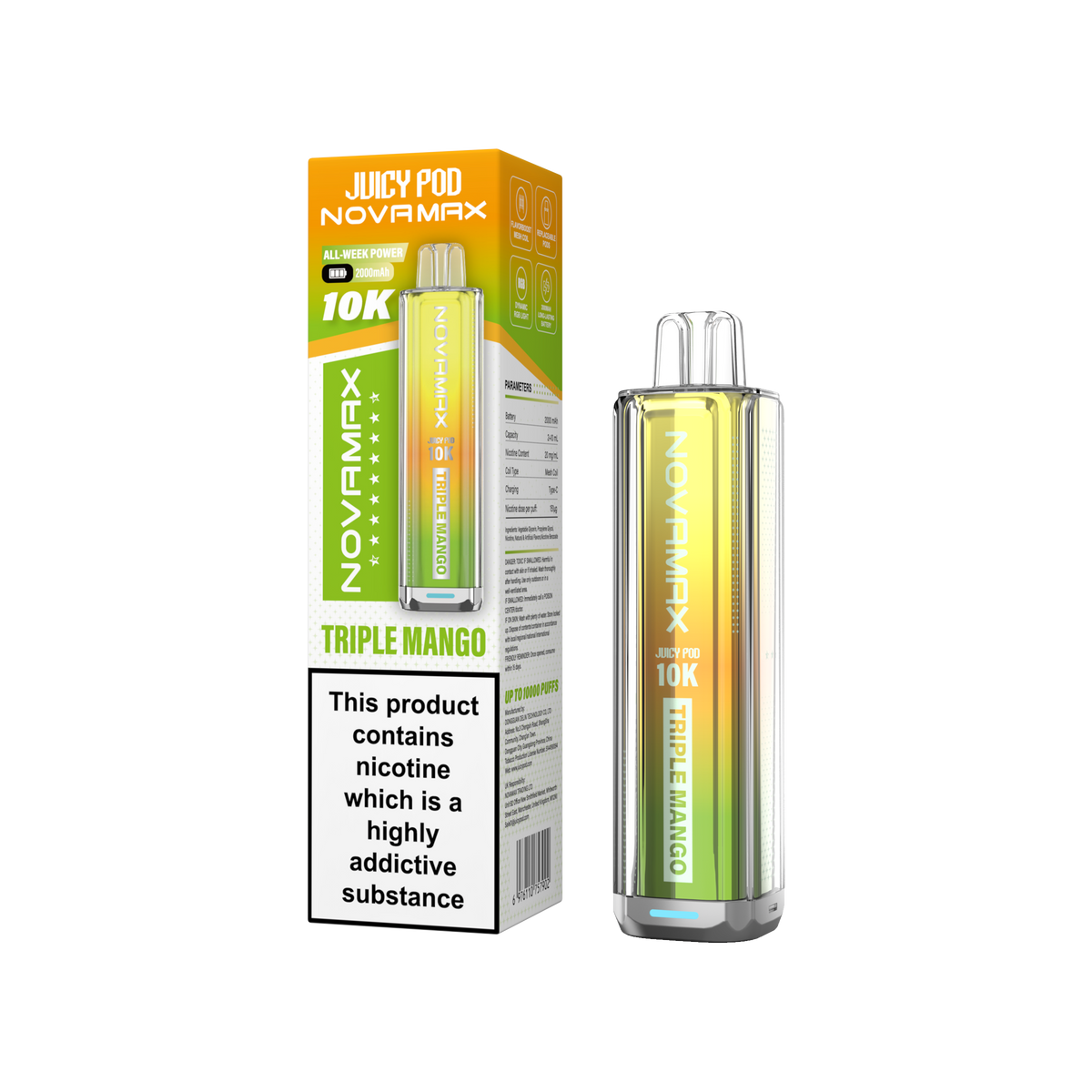 Juicy Pod NOVAMAX 10K Prefilled Vape Kit