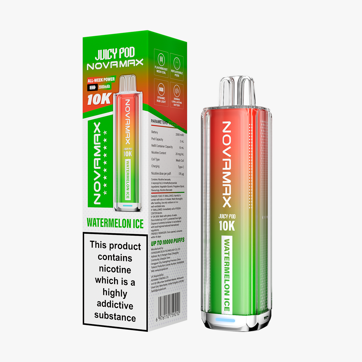 Juicy Pod NOVAMAX 10K Prefilled Vape Kit