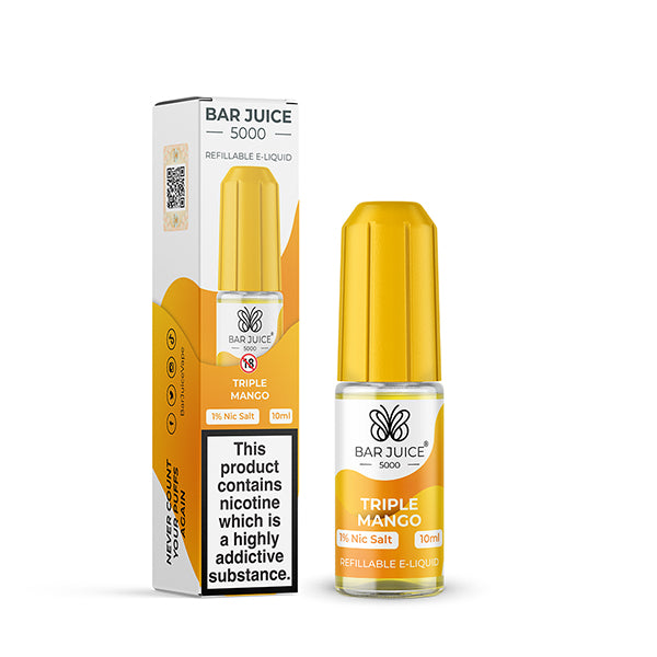 Bar Juice 5000 10mg Nic Salt 10ml, Triple Mango Flavour, Vape Auraa UK