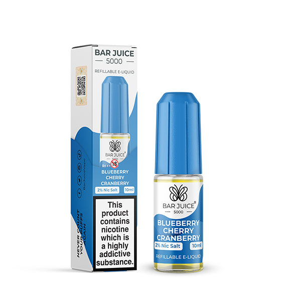 Bar Juice 5000 20mg Nic Salt 10ml, Blue Cherry Cranberry Flavours, Vape Auraa UK