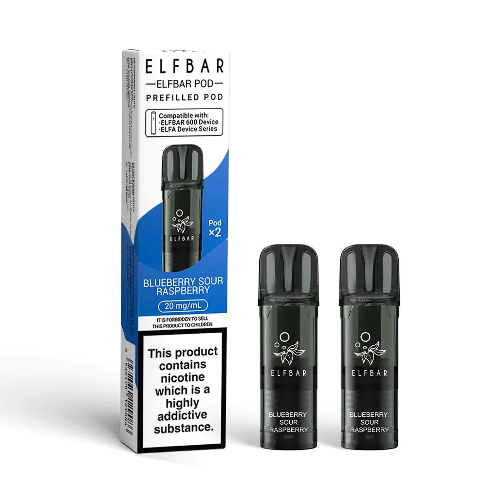 Elfbar 600 Prefilled Pods - 2PK-Blueberry Sour Raspberry