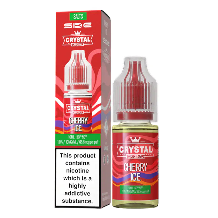Crystal Nic Salts - Cherry Ice - 10ml E-liquid