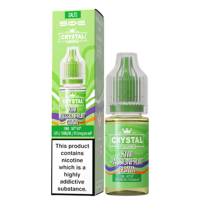 Crystal Nic Salts - Kiwi Passionfruit Guava - 10ml E-liquid