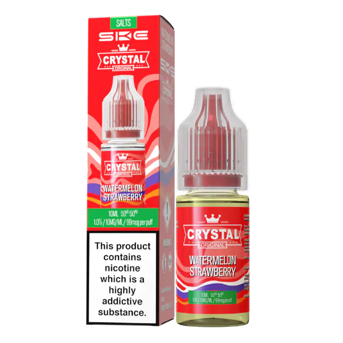 Crystal Nic Salts - Watermelon Strawberry - 10ml E-liquid
