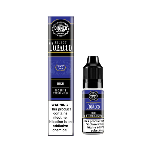 Dinner Lady Select Tobacco Rich 20mg 10ml Nic Salt, Vape Auraa UK