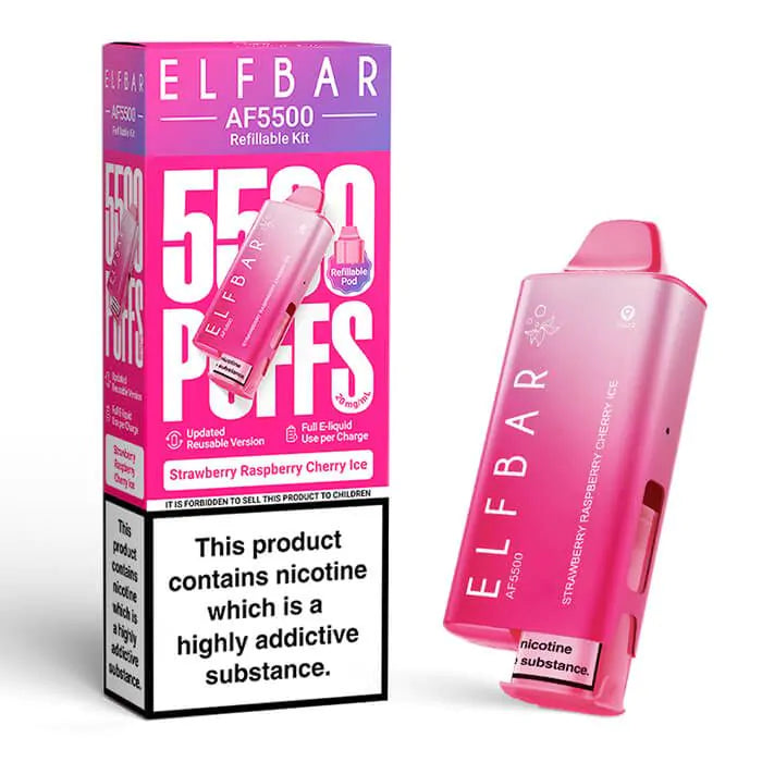 Elfbar AF5500 Prefilled Vape Kit-Strawberry Raspberry Cherry Ice