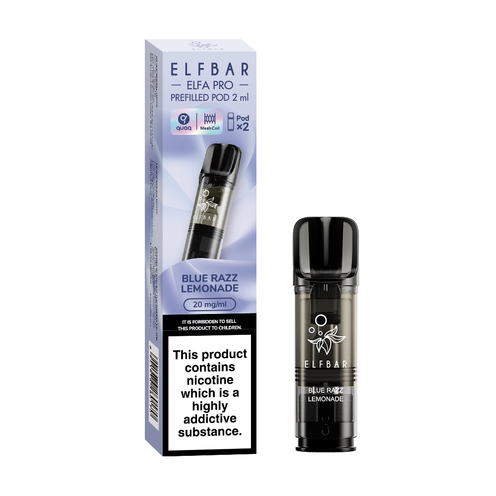 ELFA Pro Prefilled Pods 2packs, Blue Razz Lemonade Flavour, Vape Aura UK