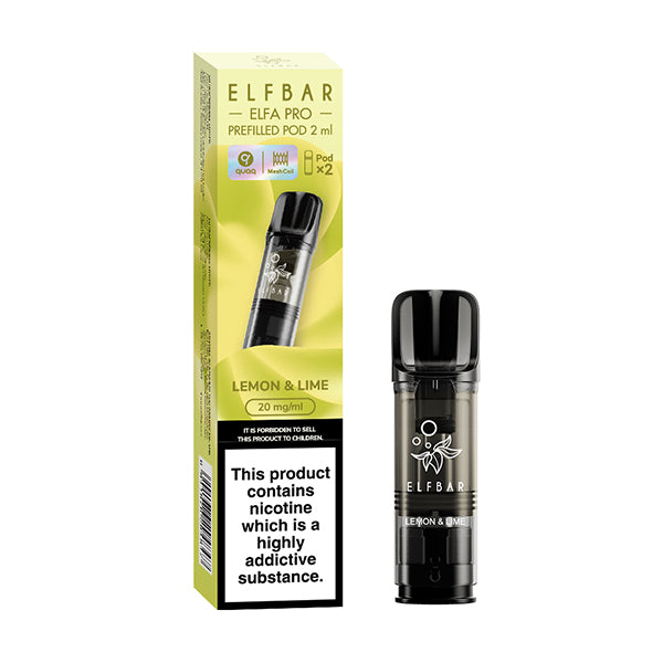 ELFA Pro Prefilled Pods 2packs, Lemon And Lime Flavour, Vape Aura UK