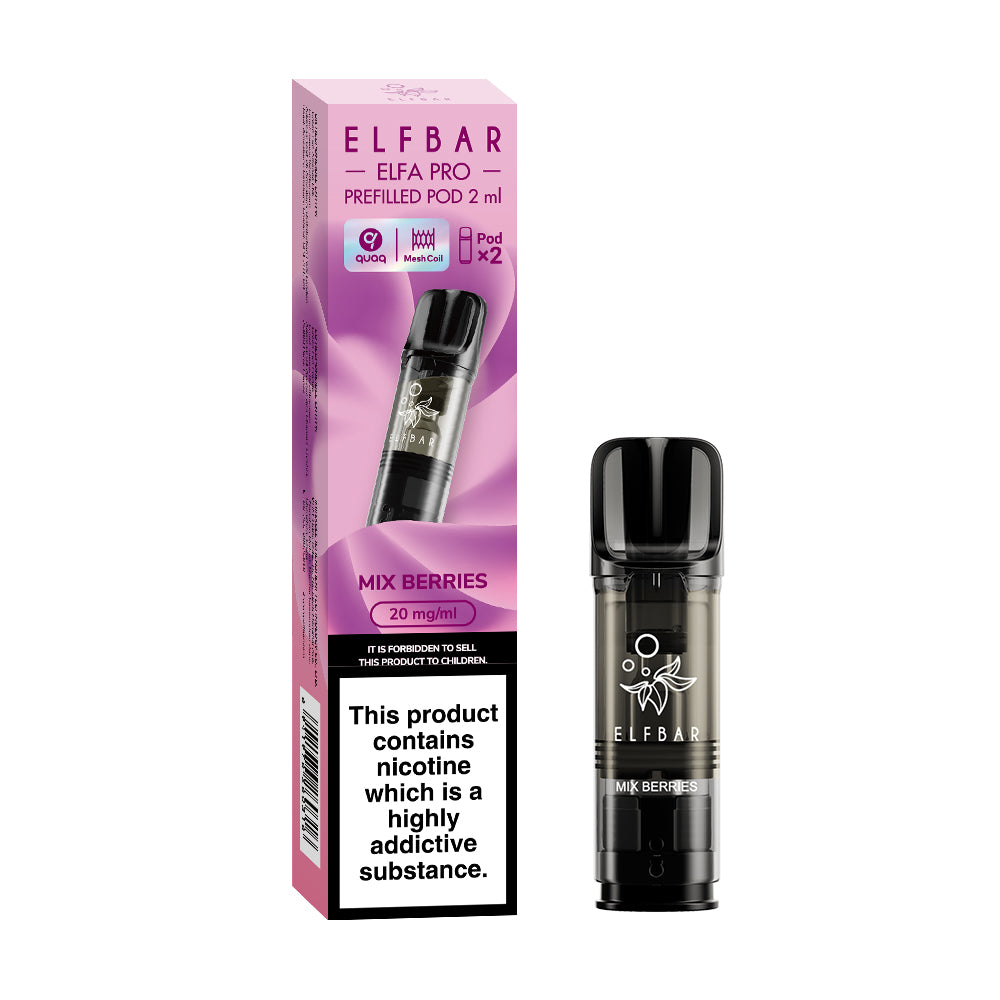 ELFA Pro Prefilled Pods 2packs, Mix Berries Flavour, Vape Aura UK