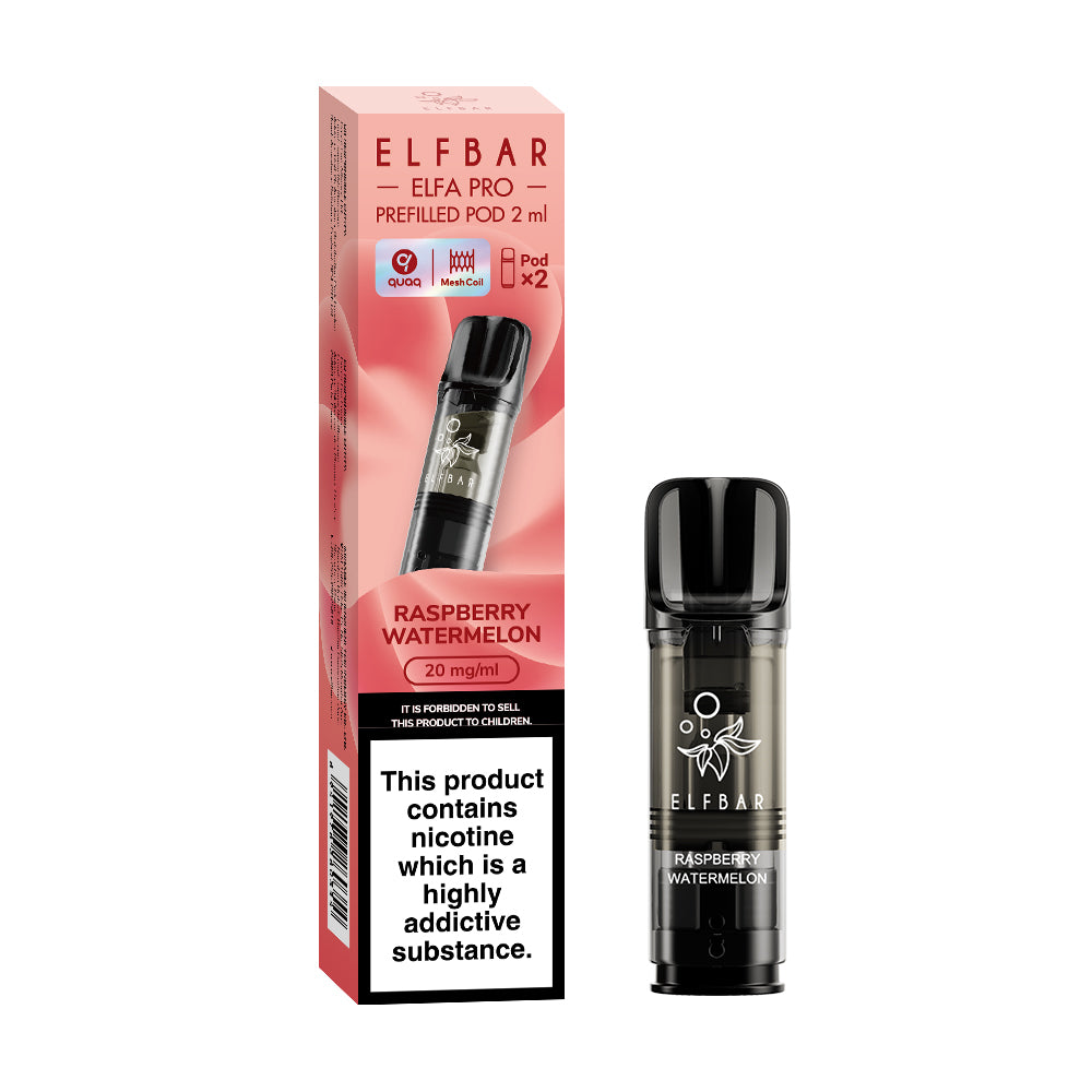 ELFA Pro Prefilled Pods 2packs, Raspberry Watermelon Flavour, Vape Aura UK