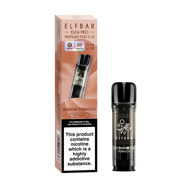 ELFA Pro Prefilled Pods 2packs, Snoow Tobacco Flavour, Vape Aura UK