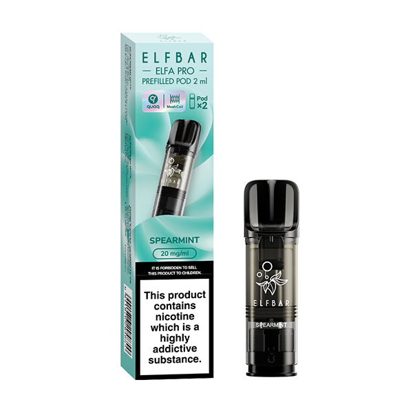 ELFA Pro Prefilled Pods 2packs, Spearmint Flavour, Vape Aura UK