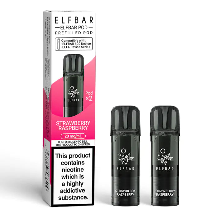 Elfbar 600 Prefilled Pods - 2PK-Strawberry Raspberry