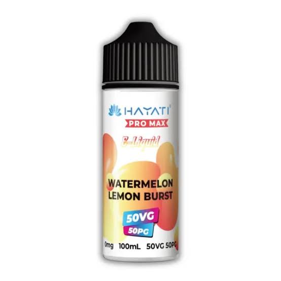 Hayati Pro Max 50/50 - Watermelon Lemon Burst 0mg 100ml Shortfill