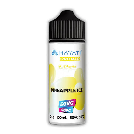 Hayati Pro Max 50/50 - Pineapple Ice 0mg 100ml Shortfill
