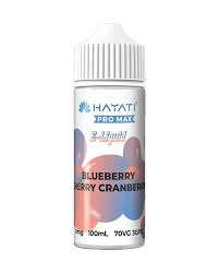 Hayati Pro Max 50/50 - Blueberry Cherry Cranberry 0mg 100ml Shortfill