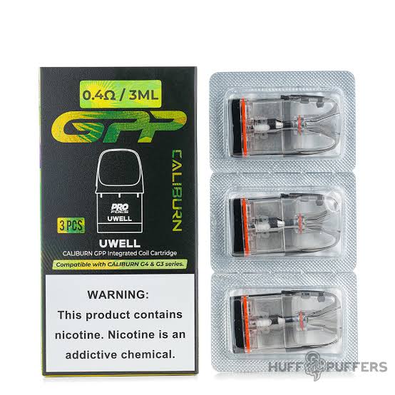 Uwell CALIBURN GPP Integrated Coil Cartridge Pods Side Refill/ 3 Pack
