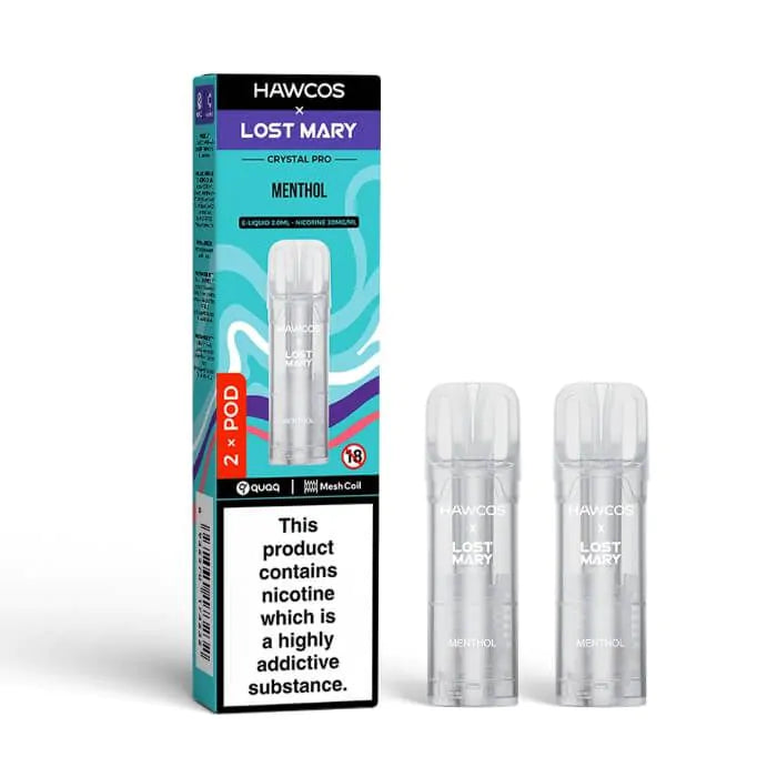 Hawcos x Lost Mary Crystal Pro Prefilled Pods - Menthol - 2PK