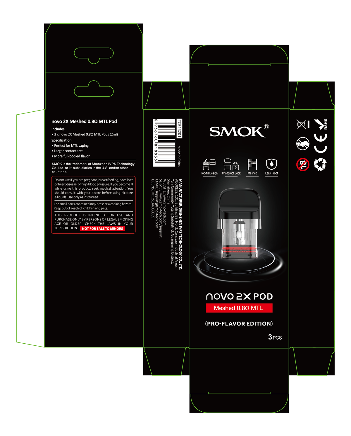 Smok Novo 2X Replacement Pods 2ml/3pcs