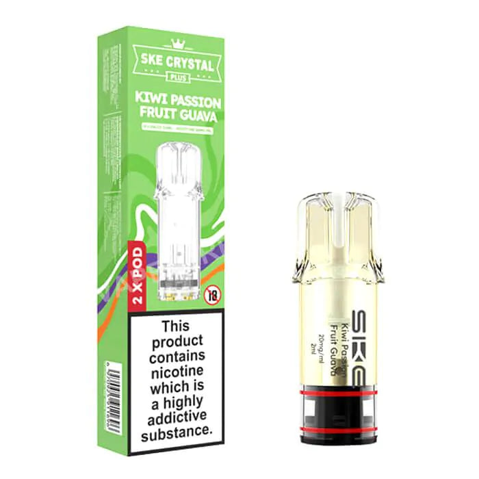 SKE Crystal PLUS Prefilled Pods - Kiwi Passion Fruit Guava - 2PK