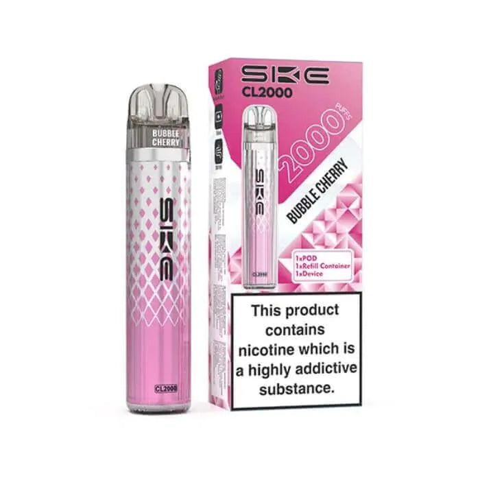 SKE Crystal CL2000 Prefilled Pod Vape Kit - Bubble Cherry