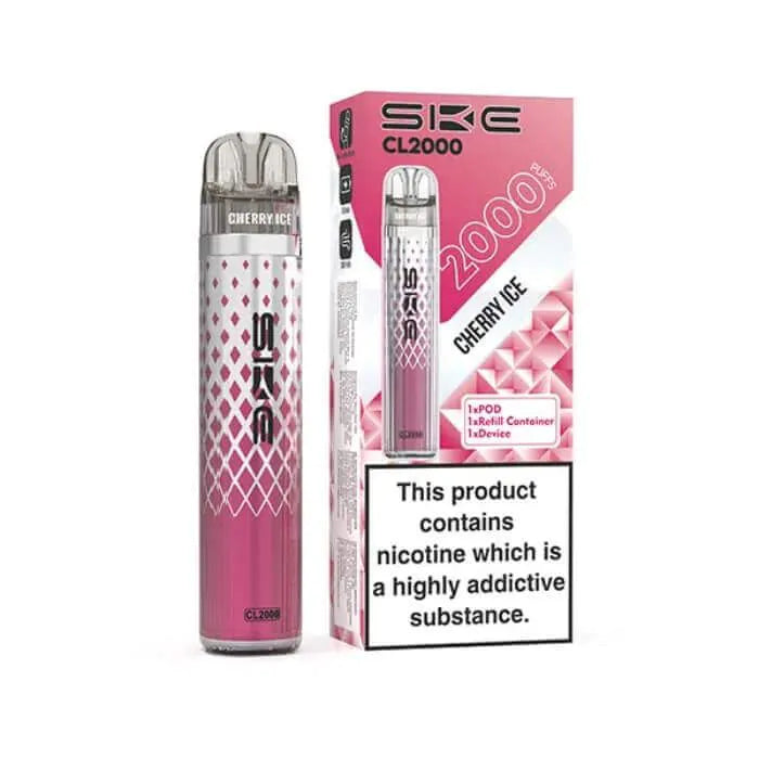 SKE Crystal CL2000 Prefilled Pod Vape Kit - Cherry Ice