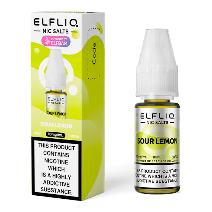 ELFBAR ElfLiq Nic Salts - Sour Lemon - 10ml