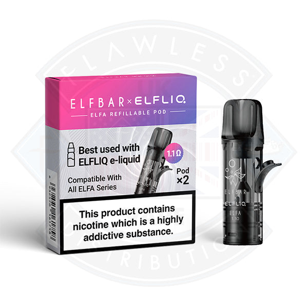 ELFLIQ ELFA TURBO REFILLABLE EMPTY POD 2PACK - 1.1 Ohm