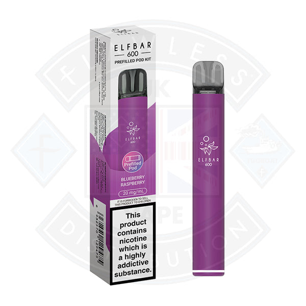 ELF BAR 600 PREFILLED KIT 20MG - Blueberry Raspberry