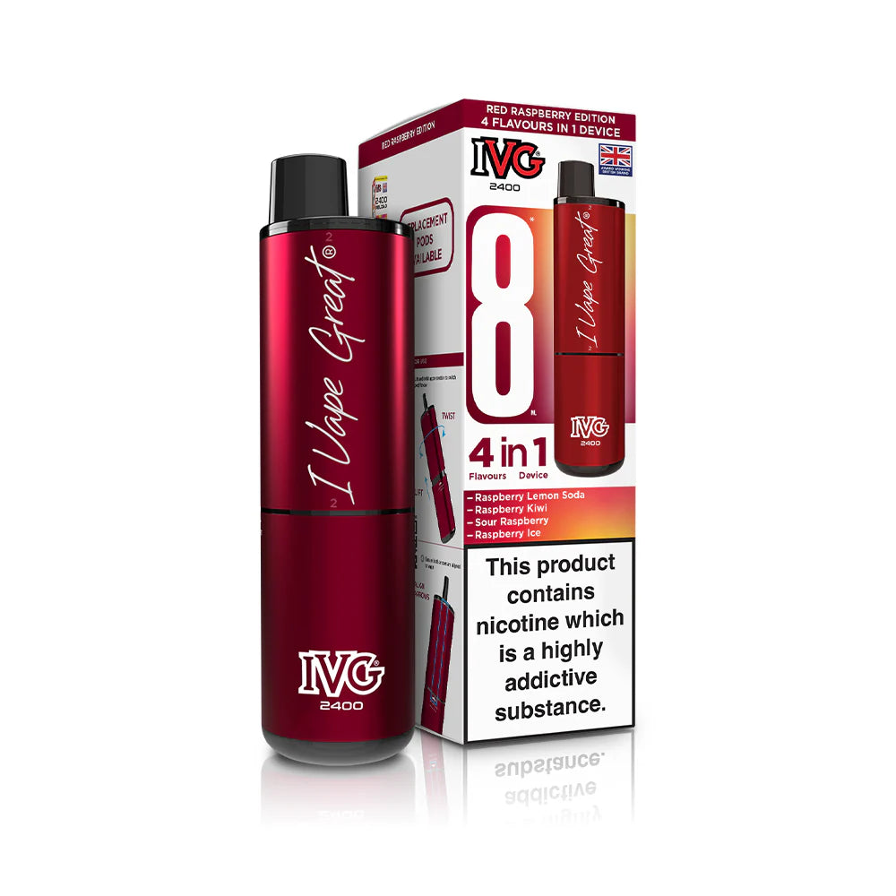 IVG 2400 4-in-1 Starter Kit Red Raspberry Edition