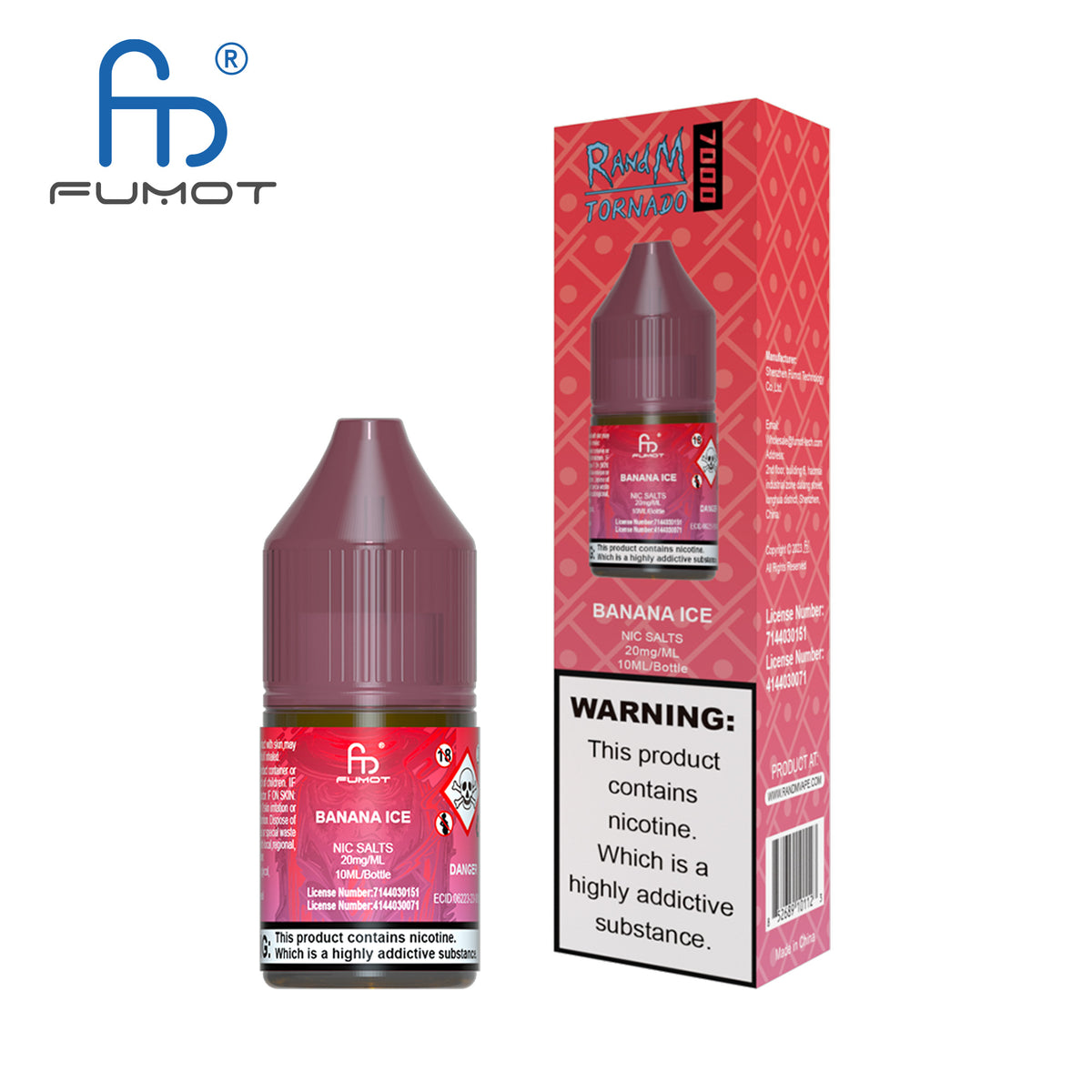 Fumot RandM (Tornado) 7000 (10mg) Nic Salt 10ml